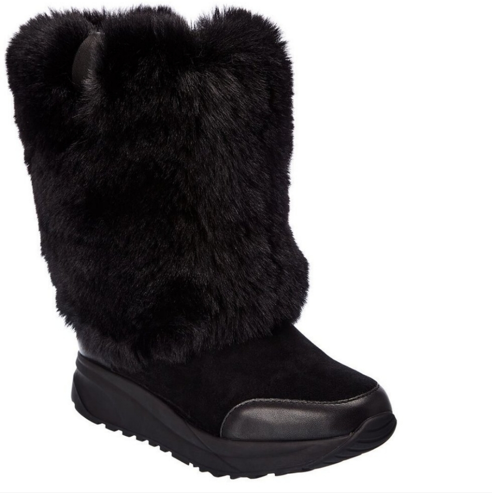 Australia Luxe Collective Zhinu Fur Boots Size 8 Designer Warm Winter Boots